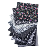 Lot de 9 tissus floraux 100 % coton CraftsFabrics, 50 x 50 cm